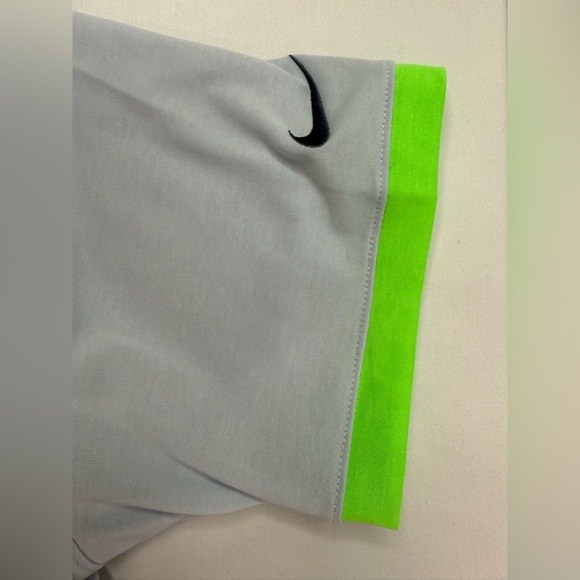 NWT Nike Golf Tour Performance Dri-Fit Polo Shirt Gray Green Trim United Large - Picture 13 of 14